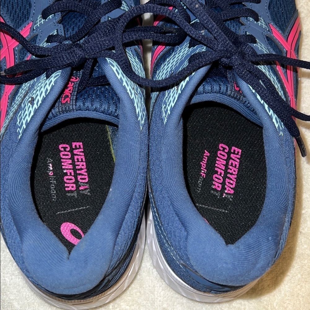 Asics Women's Blue and Pink Athletic Shoes - Picture 3 of 7